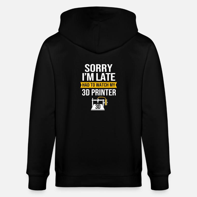 Impression 3D - Veste à capuche bio CULTIVATOR Stanley/Stella Unisexe - noir