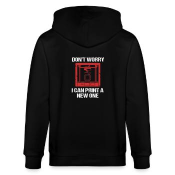 3D Druck - Stanley/Stella Unisex Bio-Kapuzenjacke CULTIVATOR  - Schwarz - Hinten - Anna (173cm)