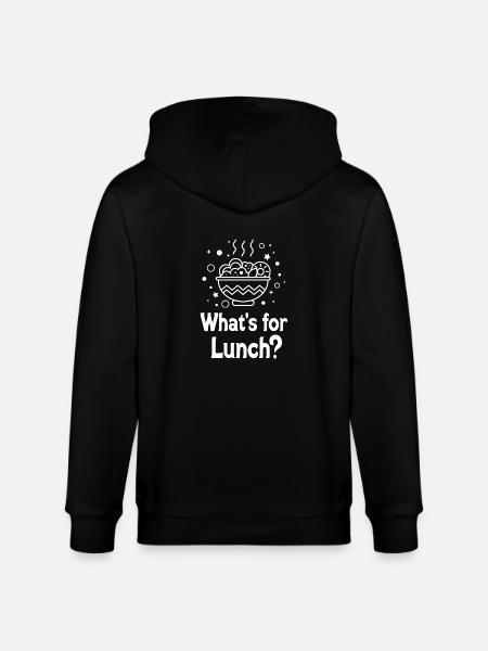 What's For Lunch? - Stanley/Stella CULTIVATOR  Unisex Organic Hooded Jacket - black
