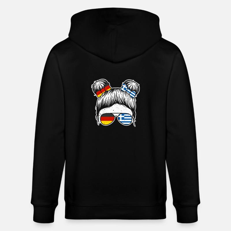 Grecs Allemagne Grèce - Veste à capuche bio CULTIVATOR Stanley/Stella Unisexe - noir
