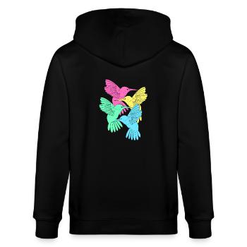 Hummingbird - Stanley/Stella CULTIVATOR  Unisex Organic Hooded Jacket - black - Back - Anna (173cm)