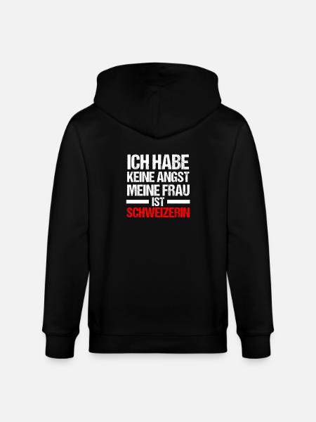 Schweizer Schweiz - Stanley/Stella Unisex Bio-Kapuzenjacke CULTIVATOR - Schwarz