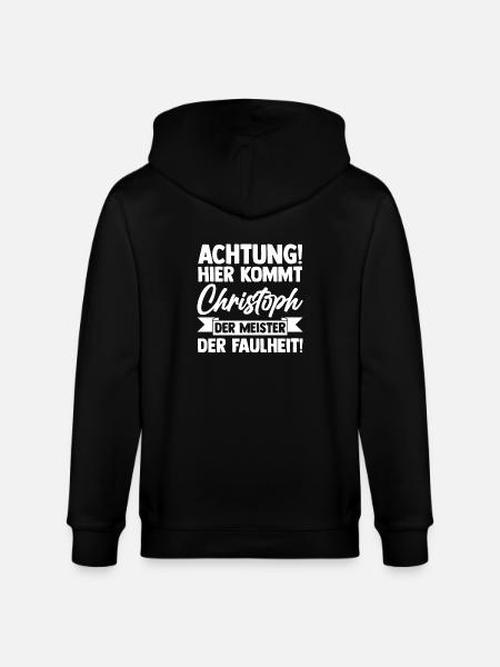 First name Chris Christoph - Stanley/Stella CULTIVATOR Unisex Organic Hooded Jacket - black