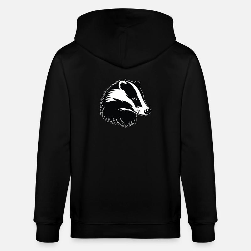 Badger Dachse Dachs - Stanley/Stella Unisex Bio-Kapuzenjacke CULTIVATOR  - Schwarz