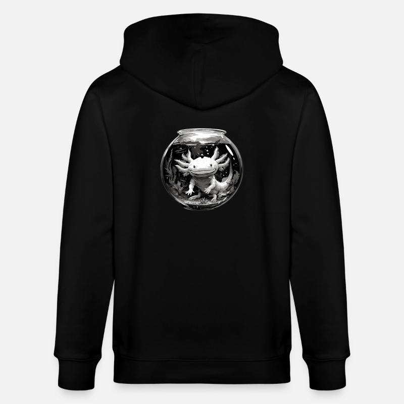 Axolotl - Stanley/Stella Unisex Bio-Kapuzenjacke CULTIVATOR  - Schwarz