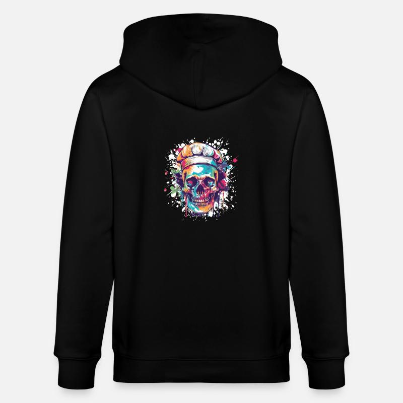Chef Squelette - Veste à capuche bio CULTIVATOR Stanley/Stella Unisexe - noir