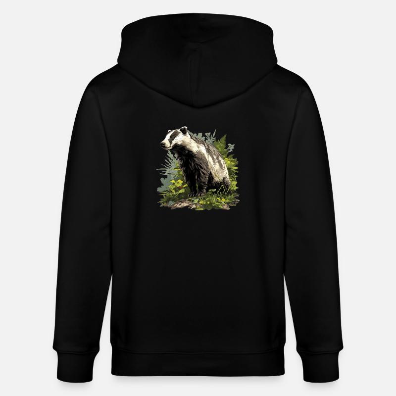 Blaireau Dachse Dachs - Veste à capuche bio CULTIVATOR Stanley/Stella Unisexe - noir