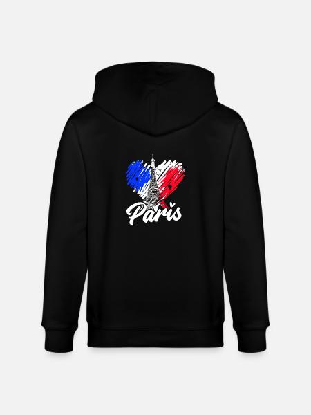 Frankreich - Stanley/Stella Unisex Bio-Kapuzenjacke CULTIVATOR  - Schwarz