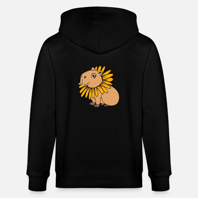 Capybara - Stanley/Stella Unisex Bio-Kapuzenjacke CULTIVATOR  - Schwarz