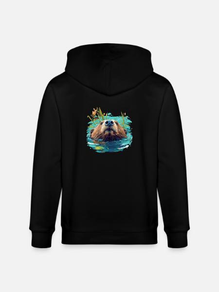 Beaver Biber - Stanley/Stella Unisex Bio-Kapuzenjacke CULTIVATOR - Schwarz