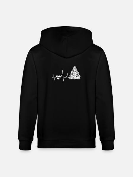 Chakra Chakra Heartbeat - Stanley/Stella CULTIVATOR  Unisex Organic Hooded Jacket - black