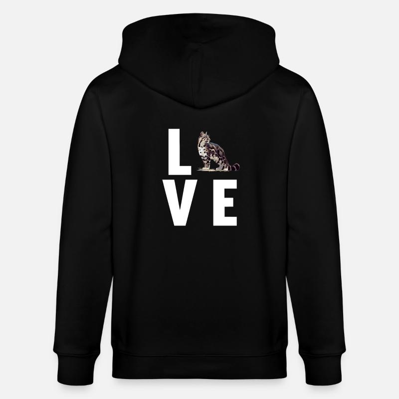 Clouded Leopard Nebelparder - Stanley/Stella Unisex Bio-Kapuzenjacke CULTIVATOR  - Schwarz