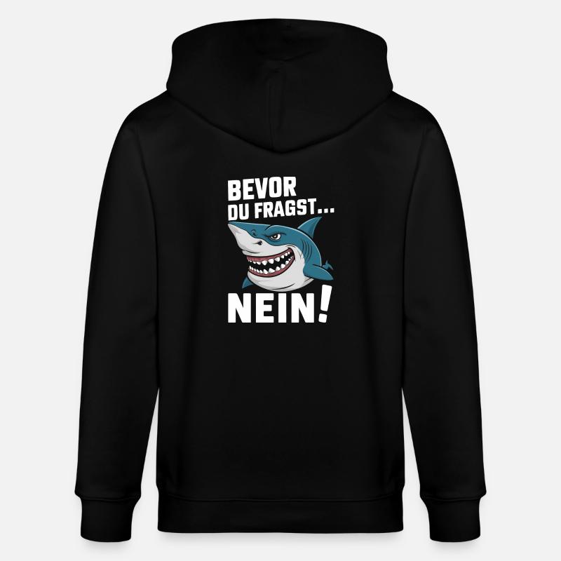Requin Requin Requins Requin - Veste à capuche bio CULTIVATOR Stanley/Stella Unisexe - noir
