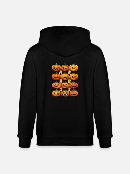 AUTUMN PUMPKIN - Stanley/Stella CULTIVATOR Unisex Organic Hooded Jacket - black