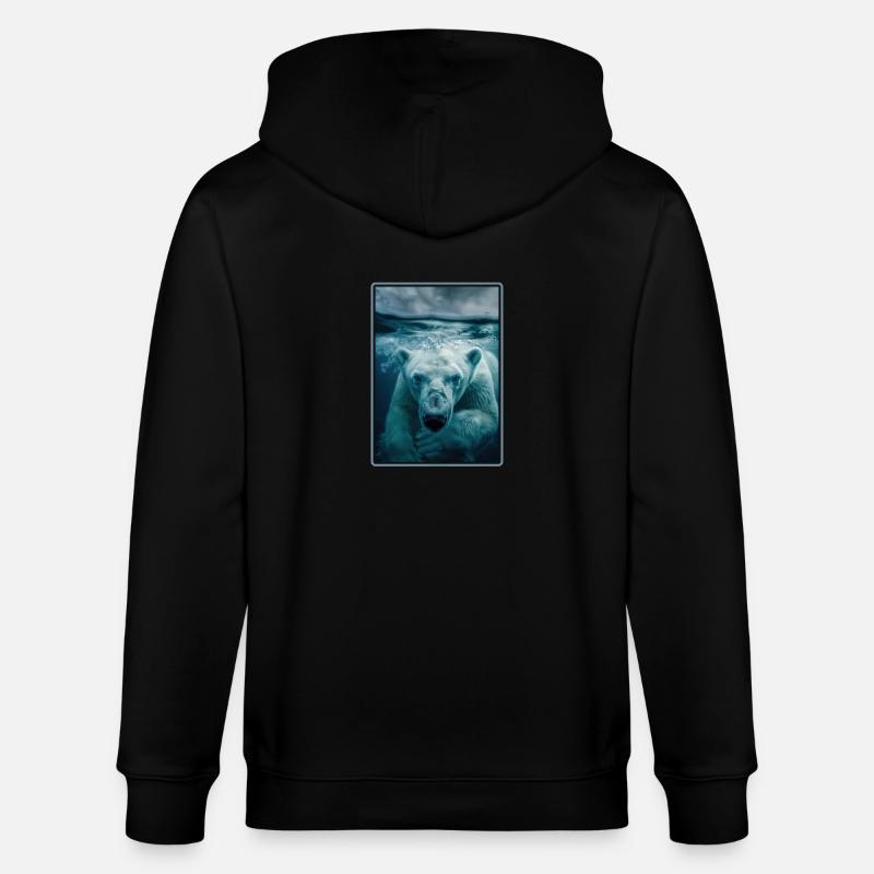 Polar Bear Eisbären Eisbär - Stanley/Stella Unisex Bio-Kapuzenjacke CULTIVATOR  - Schwarz