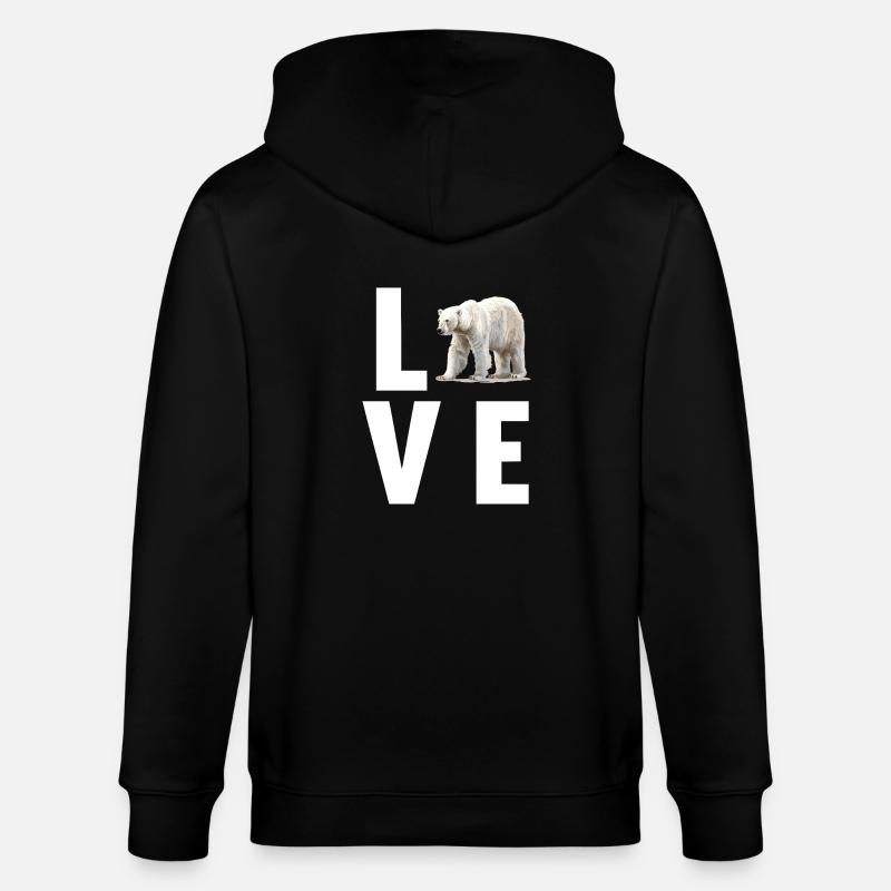 Polar Bear Eisbären Eisbär - Stanley/Stella Unisex Bio-Kapuzenjacke CULTIVATOR  - Schwarz