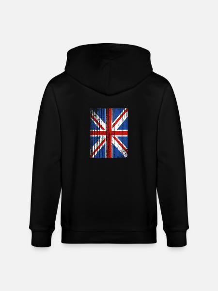 Angleterre Anglais - Veste à capuche bio CULTIVATOR Stanley/Stella Unisexe - noir
