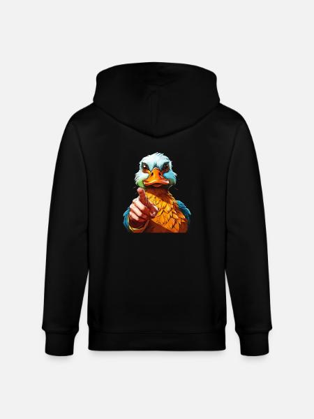 DUCK - Stanley/Stella CULTIVATOR  Unisex Organic Hooded Jacket - black