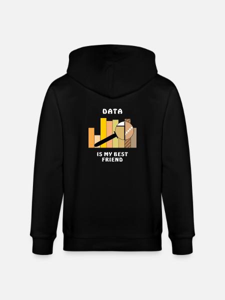 DATA IS MY BEST FRIEND - Stanley/Stella CULTIVATOR Unisex Organic Hooded Jacket - black
