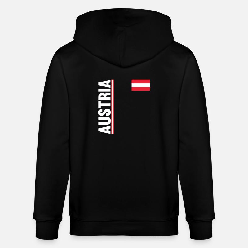 Autrichiens Autriche - Veste à capuche bio CULTIVATOR Stanley/Stella Unisexe - noir