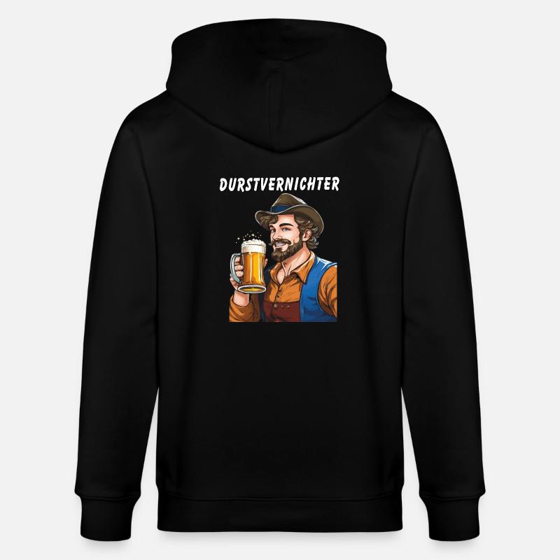 Bière MAN - Veste à capuche bio CULTIVATOR Stanley/Stella Unisexe - noir
