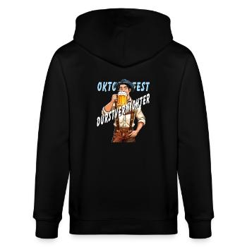 Bière MAN - Veste à capuche bio CULTIVATOR Stanley/Stella Unisexe - noir - Dos - Anna (173cm)