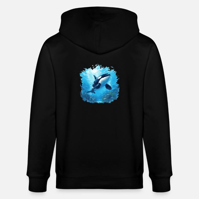 Orcas Orca - Stanley/Stella Unisex Bio-Kapuzenjacke CULTIVATOR  - Schwarz