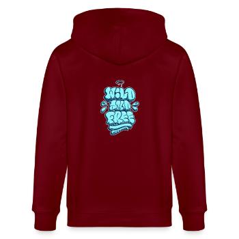Sauvage et gratuit Asik Graffiti Throwup Style simple - Veste à capuche bio CULTIVATOR Stanley/Stella Unisexe - bordeaux - Dos - Anna (173cm)