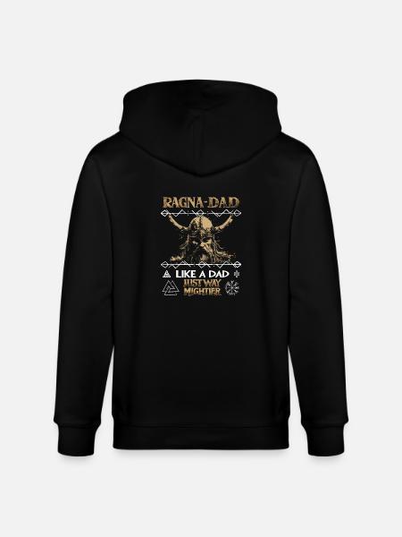 RAGNA-DAD Mægtig viking til fars dag - Stanley/Stella økologisk unisex-hættejakke CULTIVATOR  - sort