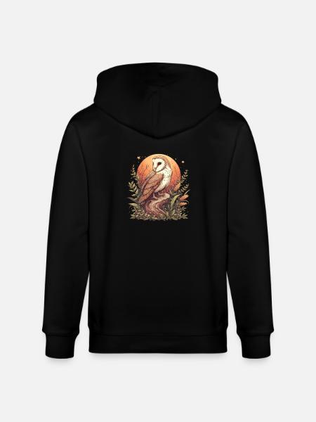 Barn Owl Schleiereulen Schleiereule - Stanley/Stella CULTIVATOR  Unisex Organic Hooded Jacket - black