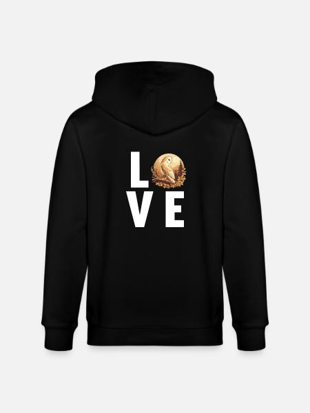 Barn Owl Schleiereulen Schleiereule - Stanley/Stella CULTIVATOR  Unisex Organic Hooded Jacket - black