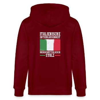 Italiens Italie - Veste à capuche bio CULTIVATOR Stanley/Stella Unisexe - bordeaux - Dos - Anna (173cm)