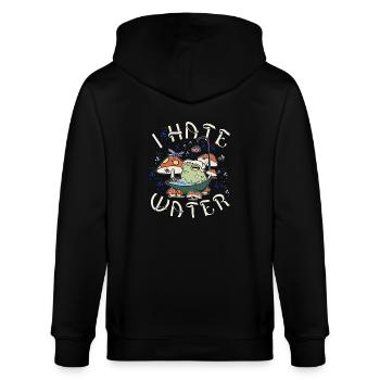 Wasser Spruch - Stanley/Stella Unisex Bio-Kapuzenjacke CULTIVATOR  - Schwarz - Hinten - Anna (173cm)