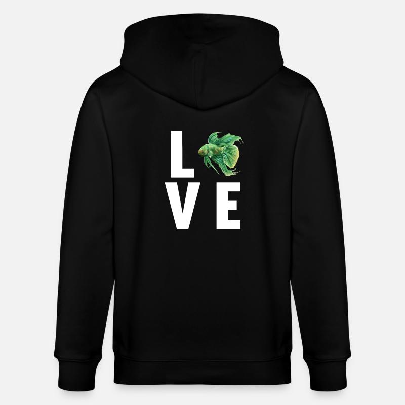 Bettas Betta Poisson Betta - Veste à capuche bio CULTIVATOR Stanley/Stella Unisexe - noir