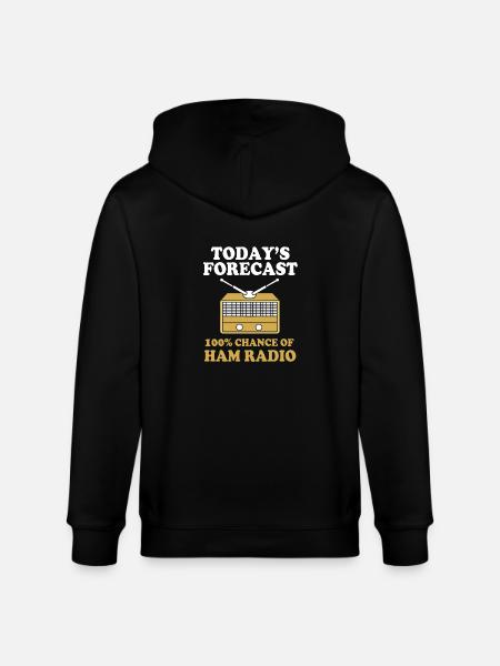 Amateur Radio Radio - Stanley/Stella CULTIVATOR  Unisex Organic Hooded Jacket - black