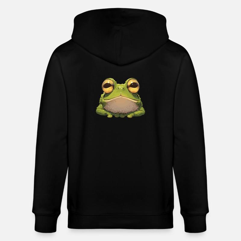 Toad Toads Toad - Stanley/Stella CULTIVATOR  Unisex Organic Hooded Jacket - black