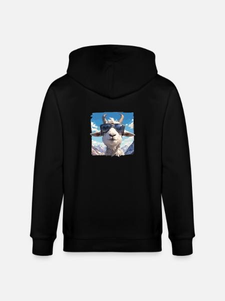 Alpine Goat Bergziegen Bergziege - Stanley/Stella Unisex Bio-Kapuzenjacke CULTIVATOR  - Schwarz