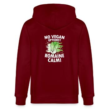 No Vegan Options Romaine Calm für Veganer und - Stanley/Stella Unisex Bio-Kapuzenjacke CULTIVATOR  - Burgunderrot - Hinten - Anna (173cm)