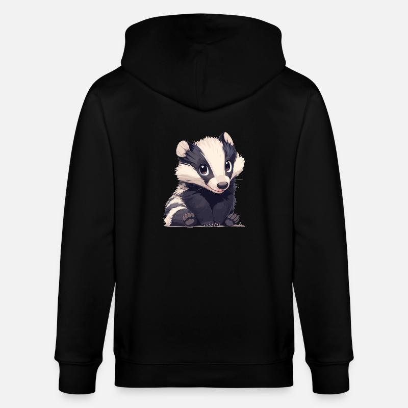 Blaireau Dachse Dachs - Veste à capuche bio CULTIVATOR Stanley/Stella Unisexe - noir