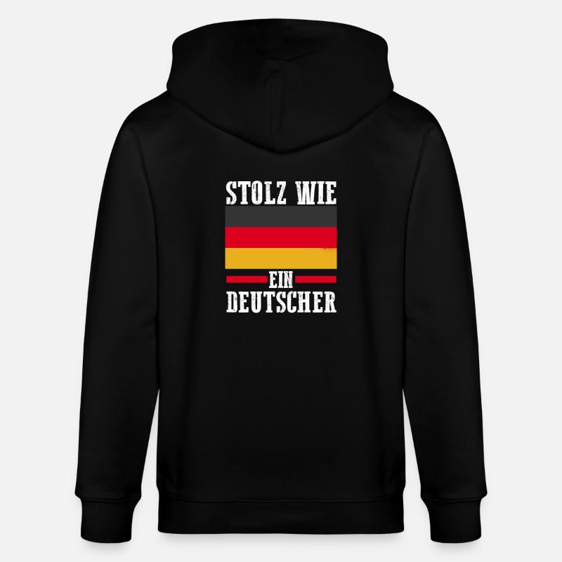 German German Germany - Stanley/Stella CULTIVATOR  Unisex Organic Hooded Jacket - black