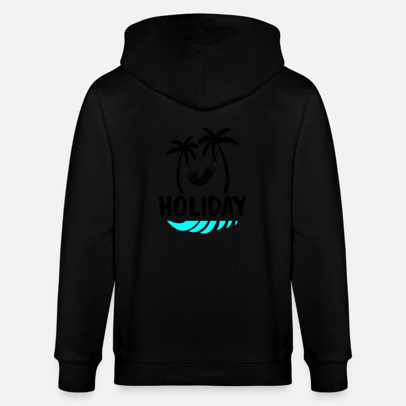 Palmiers Relax Vacances - Veste à capuche bio CULTIVATOR Stanley/Stella Unisexe - noir