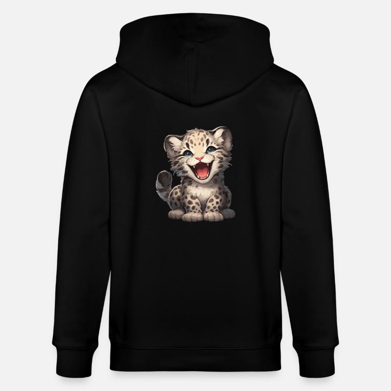 Clouded Leopard Nebelparder - Stanley/Stella Unisex Bio-Kapuzenjacke CULTIVATOR  - Schwarz