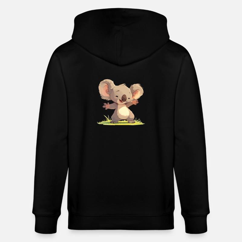 Koalas Koala - Veste à capuche bio CULTIVATOR Stanley/Stella Unisexe - noir