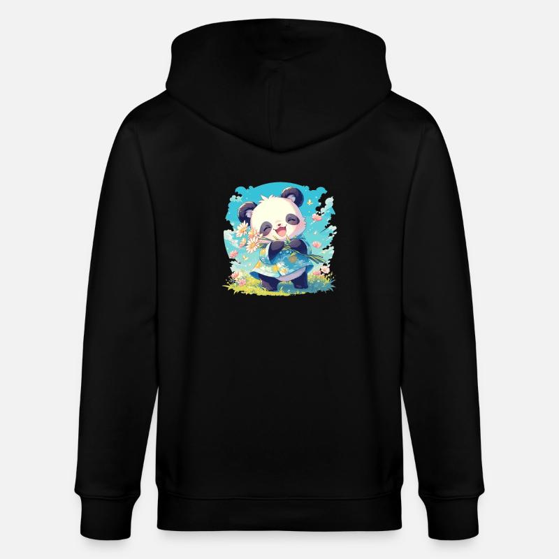 Pandas Panda - Veste à capuche bio CULTIVATOR Stanley/Stella Unisexe - noir