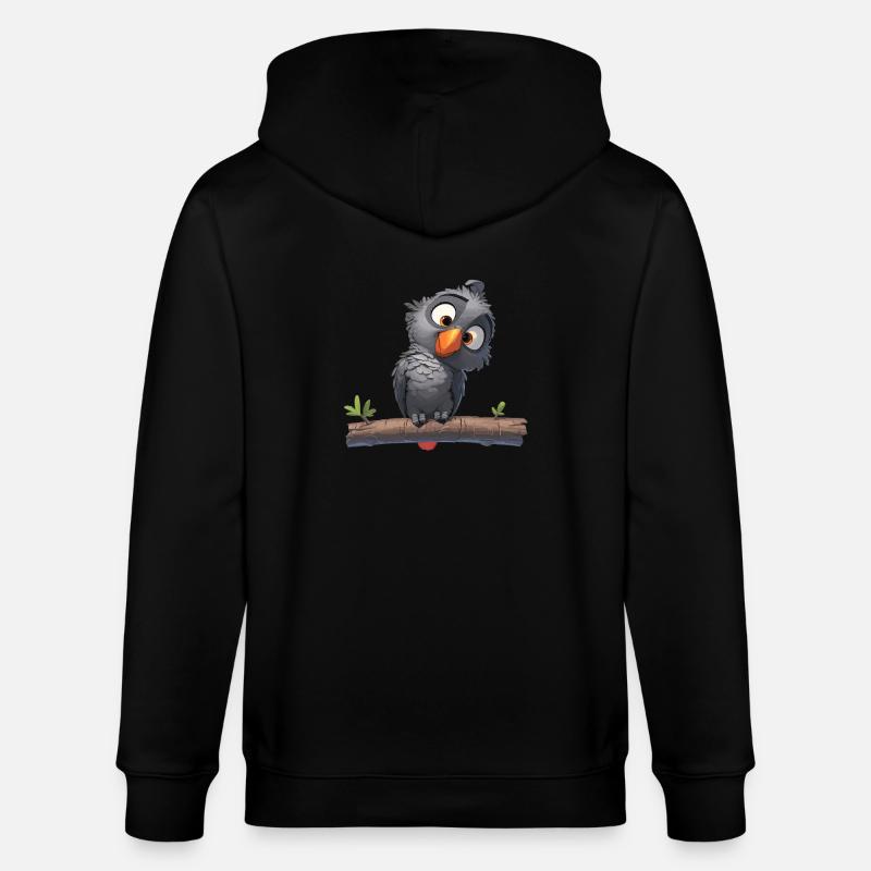 Perroquet gris Graupapageis Graupapagei - Veste à capuche bio CULTIVATOR Stanley/Stella Unisexe - noir