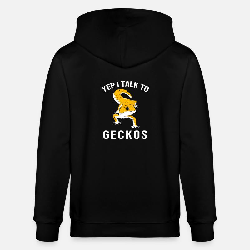 Leopard Gecko - Stanley/Stella Unisex Bio-Kapuzenjacke CULTIVATOR  - Schwarz