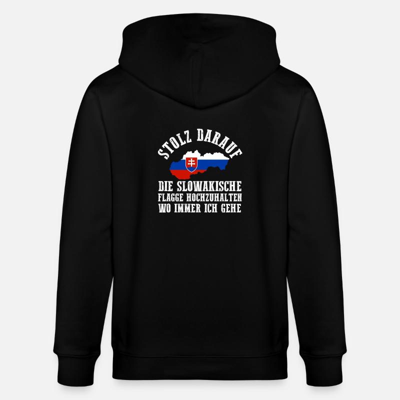 Slowaken Slowakei - Stanley/Stella Unisex Bio-Kapuzenjacke CULTIVATOR - Schwarz