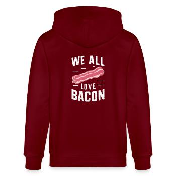 Bacon Frühstück Speck - Stanley/Stella Unisex Bio-Kapuzenjacke CULTIVATOR  - Burgunderrot - Hinten - Anna (173cm)