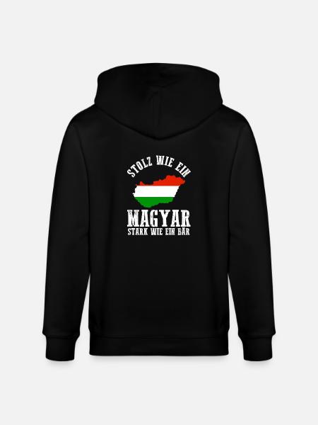 Ungar Ungarisch Ungarn - Stanley/Stella Unisex Bio-Kapuzenjacke CULTIVATOR - Schwarz