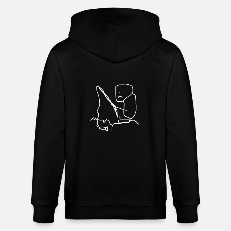 Pêcheur Angler Drôle - Veste à capuche bio CULTIVATOR Stanley/Stella Unisexe - noir